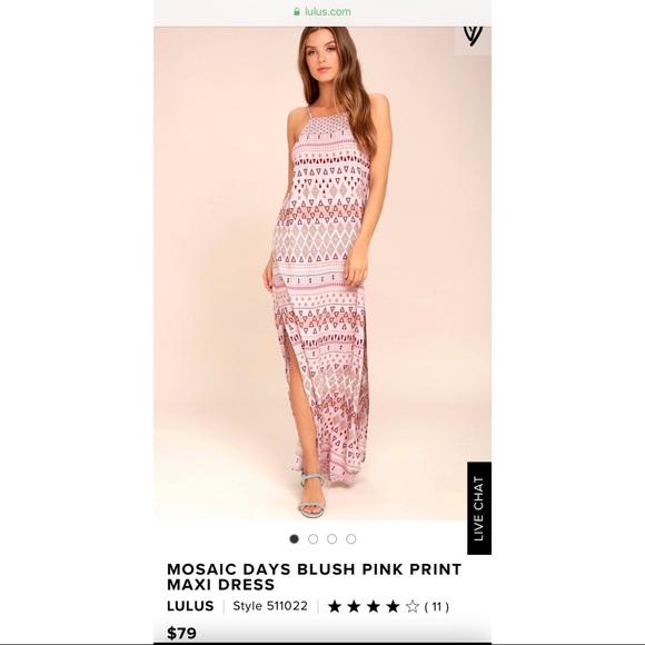 Mosaic Days Blush Pink Print Maxi Dress - Picture 8 of 8